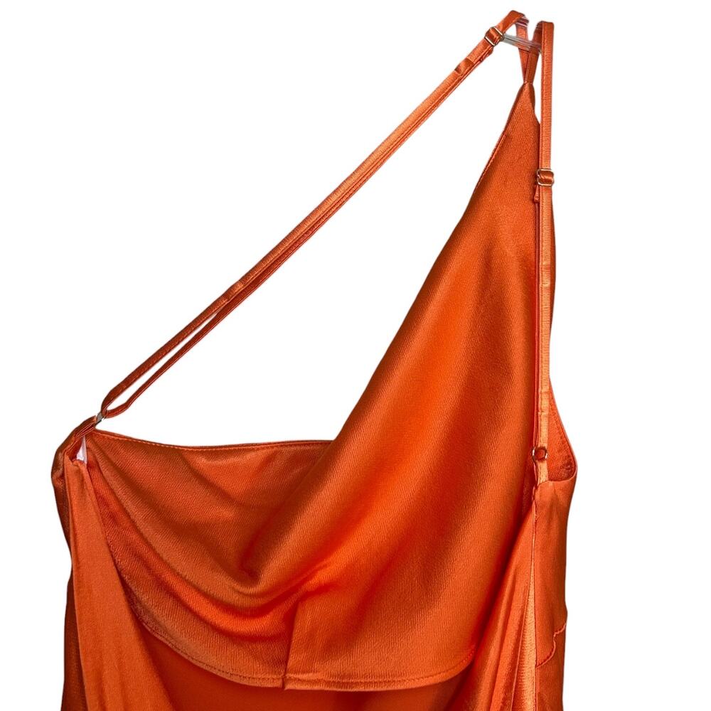 Shona Joy NWT 'Mia' Contrast One Shoulder Maxi Dress, Red, Orange 8 US, 12 AUS - Picture 10 of 11